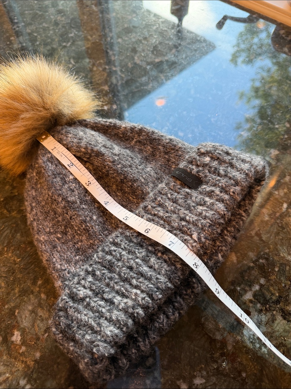 BULA Wool BLend Beanie Hat w Faux Fur Pom Pom. Velvety soft lining. Ski. Winter - Picture 8 of 8